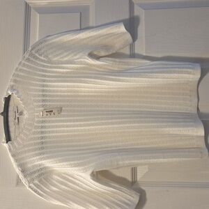 NWT Madewell Pointelle-Stitch Mockneck Sweater Tee